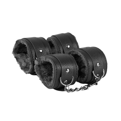 Faux Leather Bondage Kit C80689-1 Black