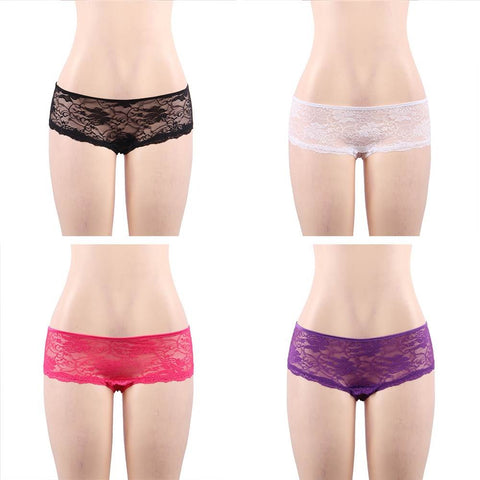 Four pairs of Lace Panty Gift Box FP5179 XL/2XL