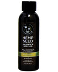 Bottle of Hemp Seed Massage & Body Oil on a white background