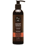 Hemp Seed massage lotion bottle on a white background