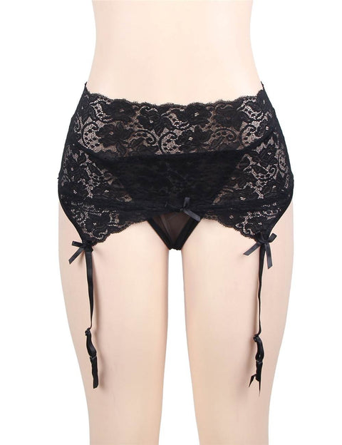 Lace Garter Panty P5160-1 Black M/L