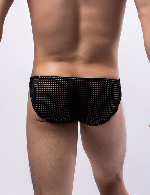 Breathable Mesh Sexy Mens Brief MP261-1 Black XL
