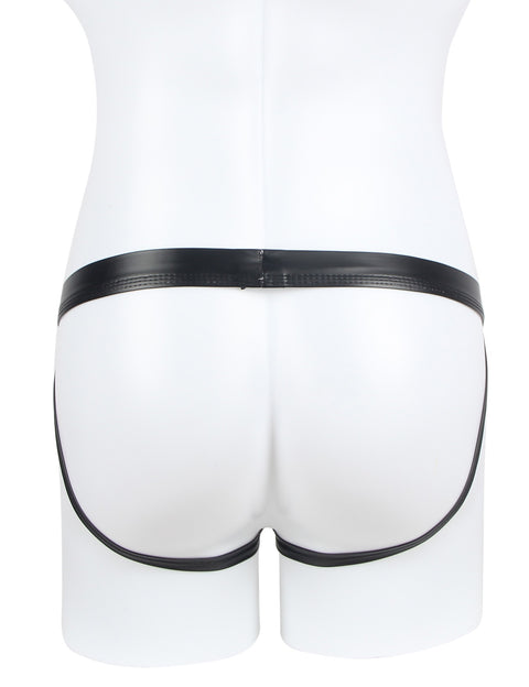 Faux Leather Jockstrap MP255-1 Black M