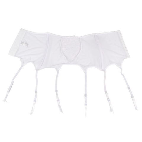 Lace Garter & Panty P5140-2 White XL-2XL