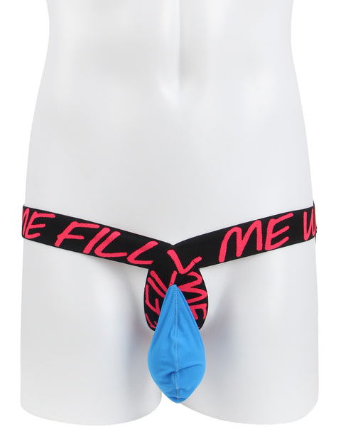 Sexy Ice Silk Thong Jockstrap MP288-1 Blue L