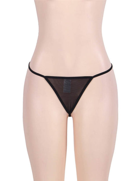 Sensual Lace Garter Belt with G-String P50311 Black L