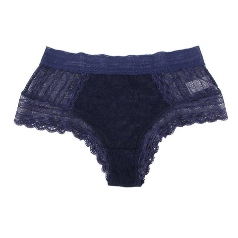 Floral Lace Sexy High Waist Panty P5192-4 Blue 3XL/4XL