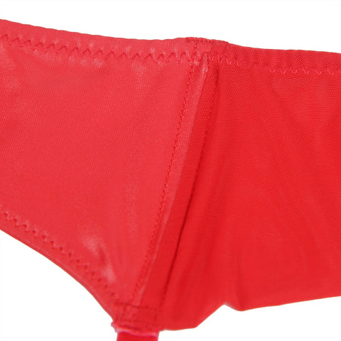 High Waist Garter Belt & Panty P5197-2 Red XS/S