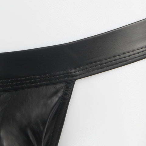 Faux Leather Jockstrap MP255-1 Black M