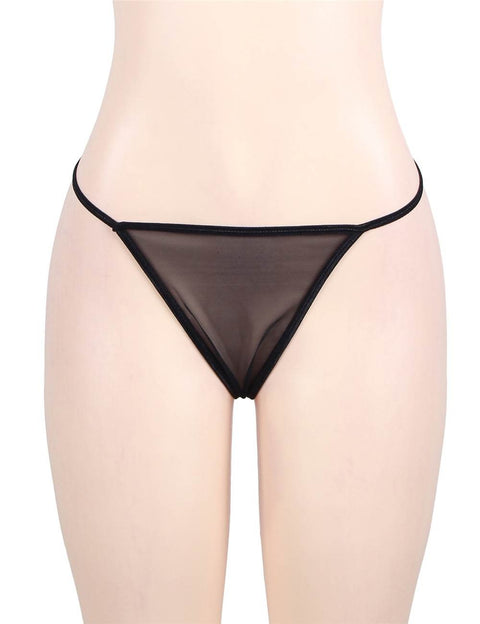 Lace Garter Panty Set P5159 Black XS/S
