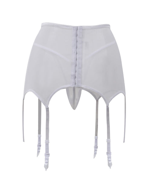 Lace Garter & Panty P5140-2 White XL-2XL
