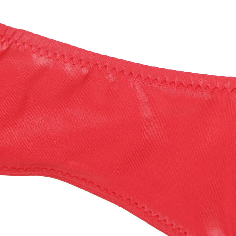 High Waist Garter Belt & Panty P5197-2 Red XS/S