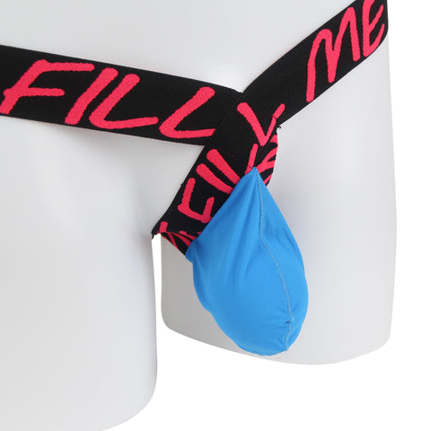 Sexy Ice Silk Thong Jockstrap MP288-1 Blue L
