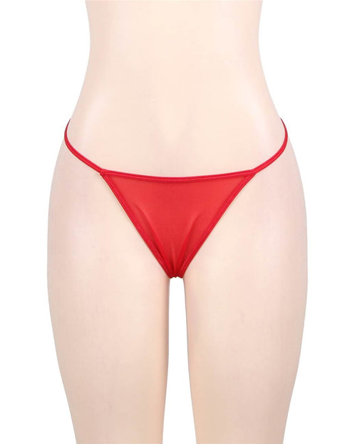 Lace Garter Panty Set P5159-2 Red XS/S