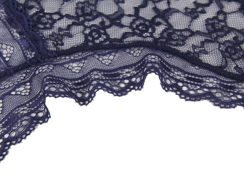 Floral Lace Sexy High Waist Panty P5192-4 Blue 3XL/4XL