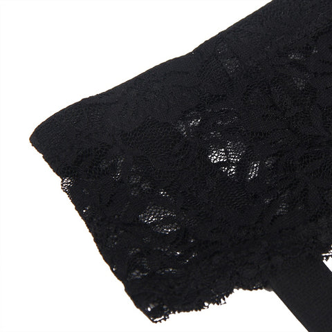 Lace Garter Panties P5201-1 Black XL