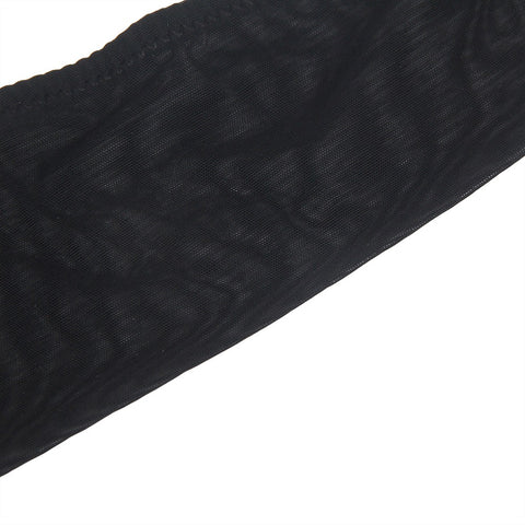 High Waist Garter Belt & Panty P5197-1 Black XL/2XL