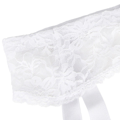 Lace Garter Panties P5201-2 White 3XL/4XL