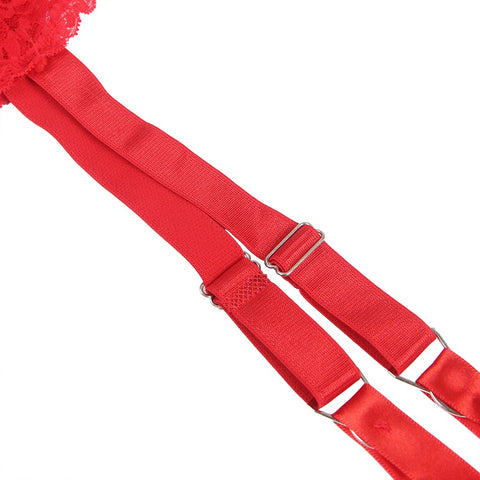 Lace Garter Panties P5201-3 Red XL