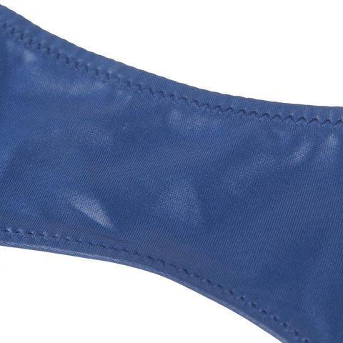 Lace Sexy Stretch High Waist Garter Belt & Panty P5198-3 Blue XS/S