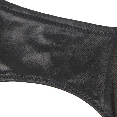 High Waist Garter Belt & Panty P5197-1 Black XL/2XL