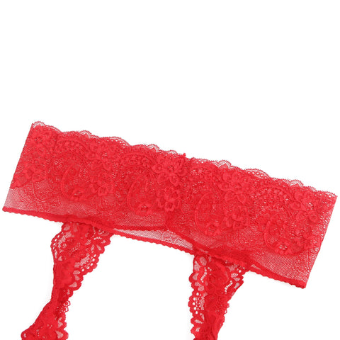Sexy Stockings Lace Cross One Piece Pantyhose H3639-2 Red One Size