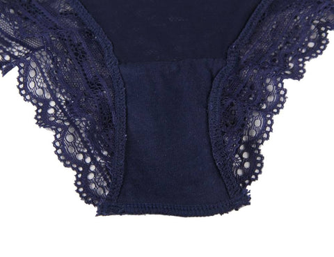 Floral Lace Sexy High Waist Panty P5192-4 Blue 3XL/4XL
