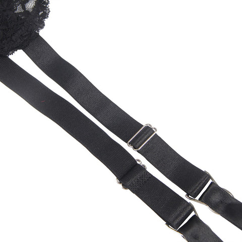 Lace Garter Panties P5201-1 Black XL