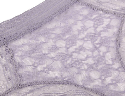 Floral Lace Sexy High Waist Panty P5192-5 Lilac 3XL/4XL