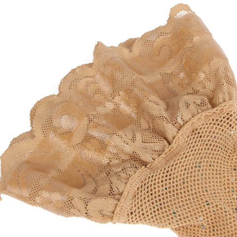 Lace Rhinestone Fishnet Stockings H3570 Nude XS/M