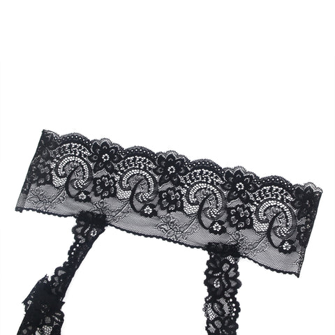 Sexy Stockings Lace Cross One Piece Pantyhose H3639-1 Black One Size