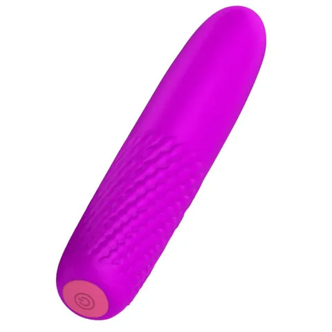 Purple foam roller on a white background