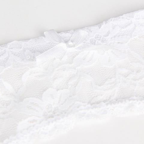 Lace Garter Panties P5201-2 White 3XL/4XL