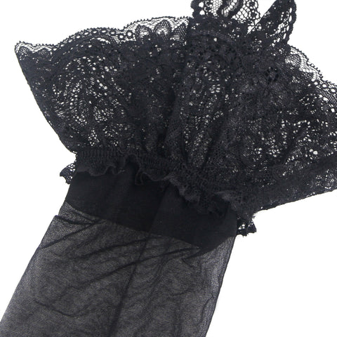 Sexy Stockings Lace Cross One Piece Pantyhose H3639-1 Black One Size