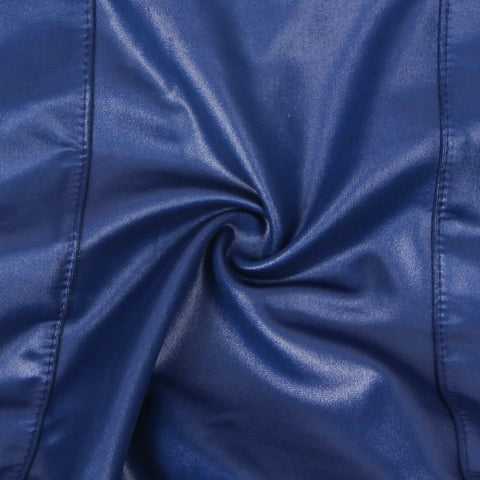 Faux Leather Bodysuit/Teddy R81270 Blue XS/S