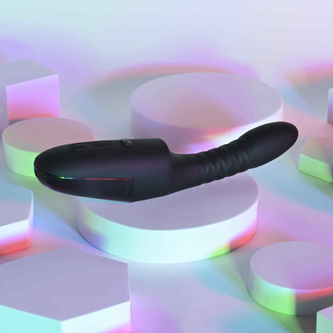 Pleasure Overdrive Thrusting Vibrator with Heated & Suction Base