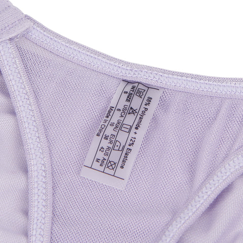 Sexy Lace Ruffled Suspender Nightdress/Chemise & Matching G-String Set R82096-4P Purple L