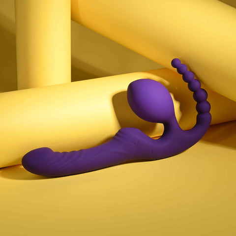 Hug It Out Purple Inflatable Strapless Strap On
