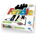 Fondle game box with colorful text and game pieces on a white background
