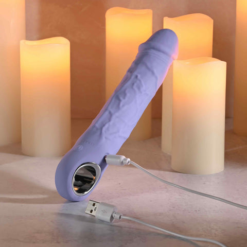 Evolved Large Purple Fantasy Realistic Dildo Vibrator