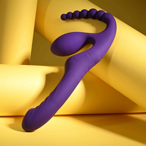 Hug It Out Purple Inflatable Strapless Strap On