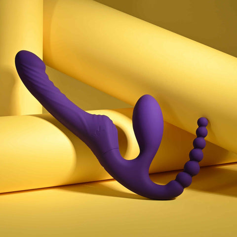 Hug It Out Purple Inflatable Strapless Strap On