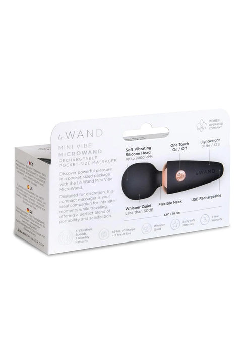 Le Wand Mini Wand Microwand Black