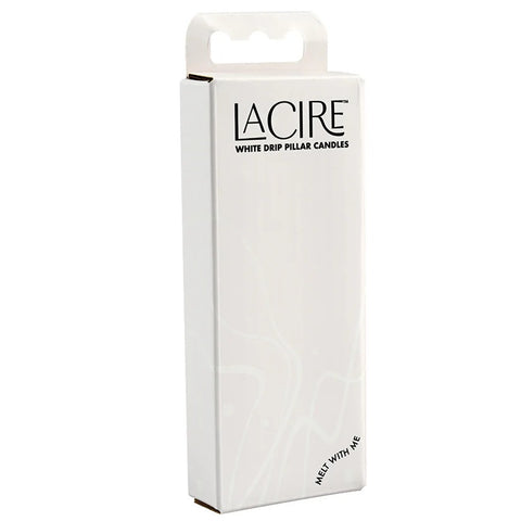 Lacire Drip Pillar Candles - White