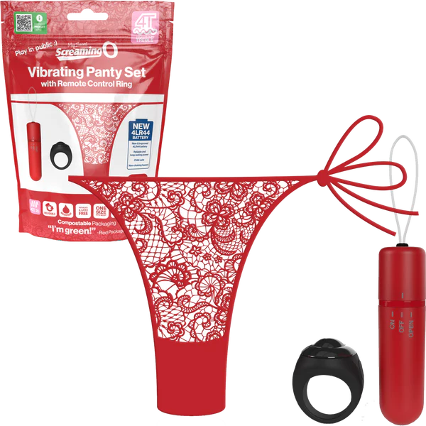 Screaming O Vibrating Panty Set Red Screaming O Vibrating Panty Set Red