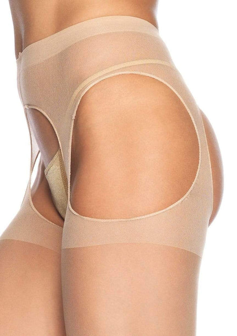 Leg Ave Sheer Suspender Hose Nude O/S - 1901