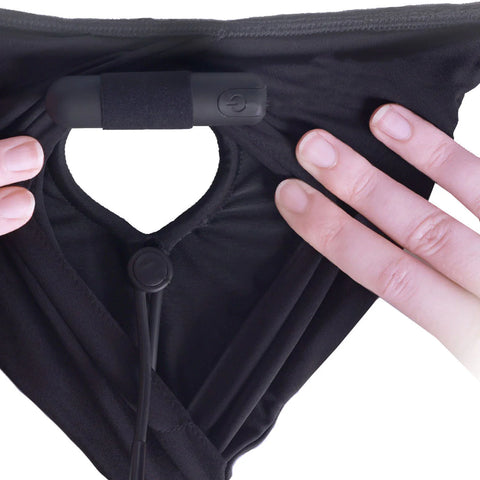 Ouch Vibrating Strap On Hipster – Black XL/XXL