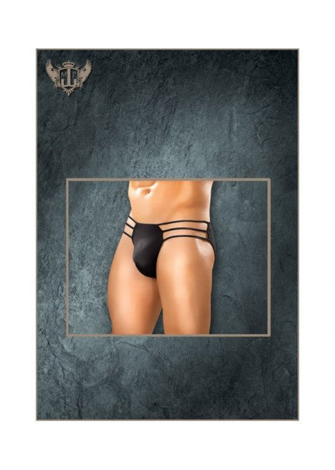 Male Power Nylon Spandex Cage Brief Black S/M - PAK827