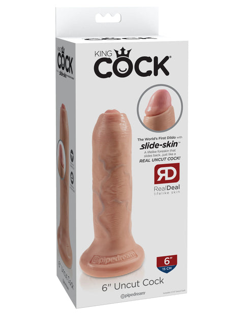 King Cock 6" Uncut Flesh