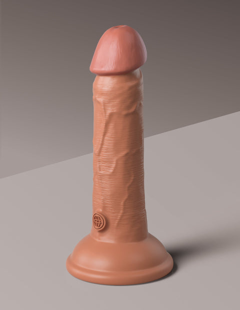 King Cock Elite 6" Vibrating Silicone Dual Density Cock